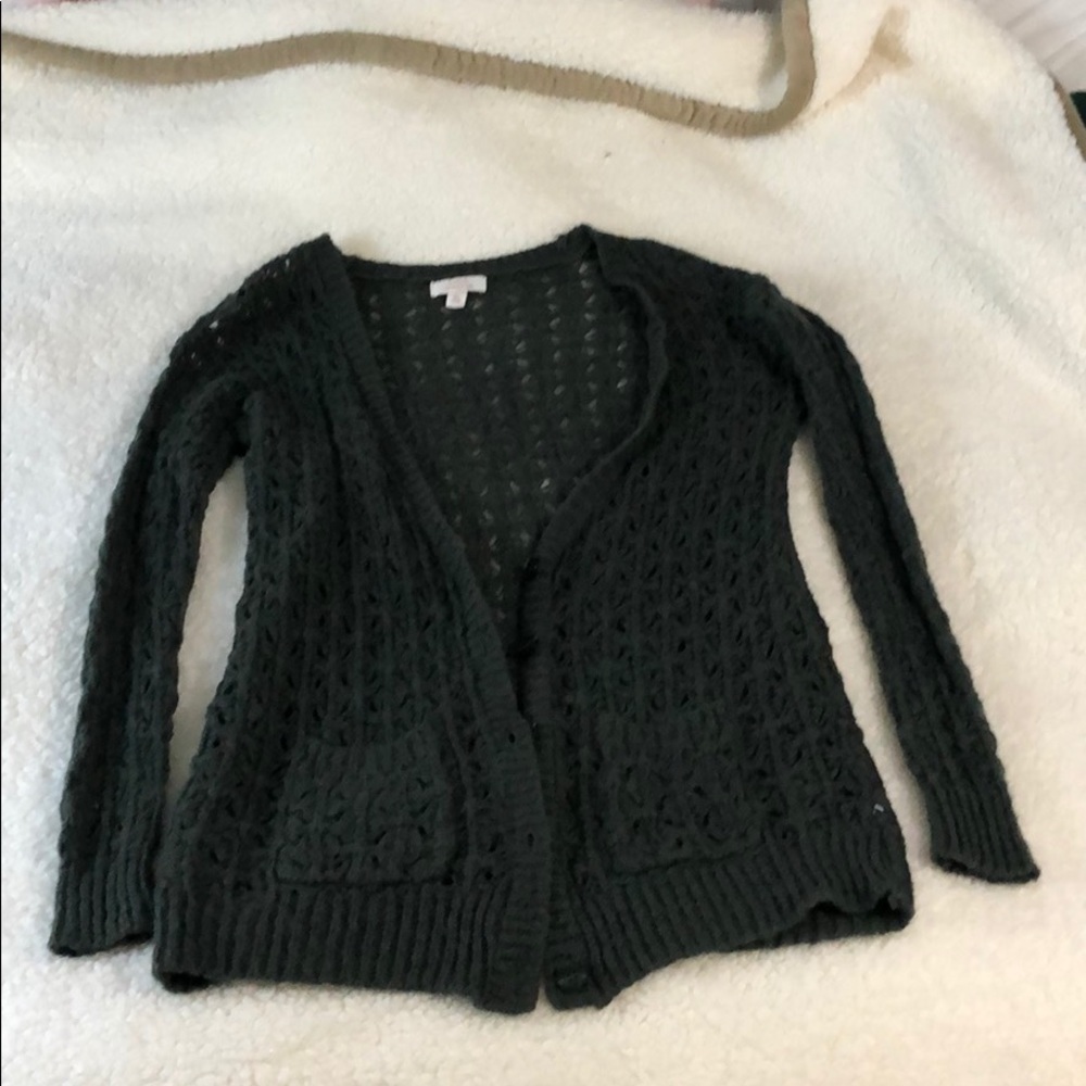 Long Forest Green cardigan